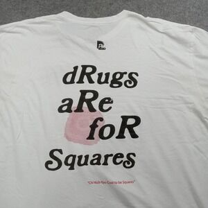 Dear Austin Shirt Mens 3XL SOGO White Drugs Are For Squares Graphic Anti Drug*